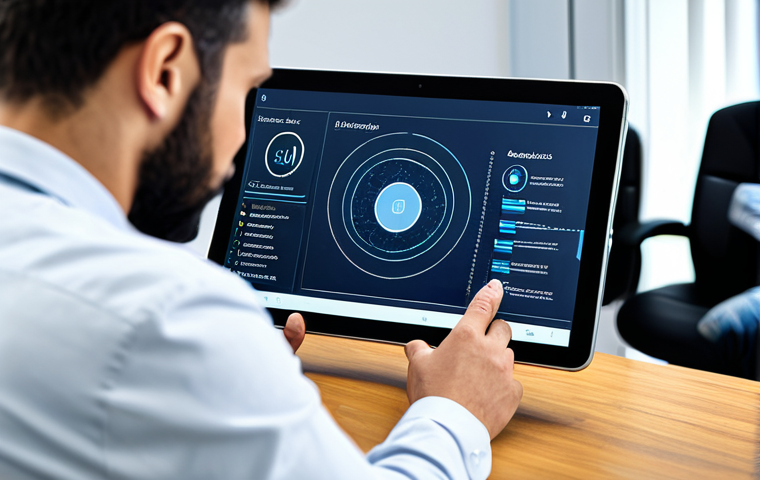 서비스관리사와 업무 피드백 활용 - Feedback & Growth**

"A service manager in a modern, bright office, reviewing documents with a smile...