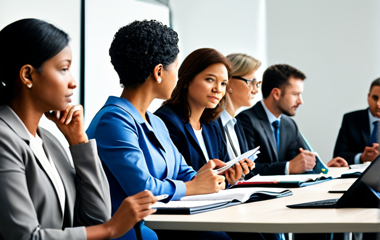 서비스관리사와 업무 피드백 활용 - AI & Technology**

"A service manager using a tablet displaying data analytics, surrounded by a supp...