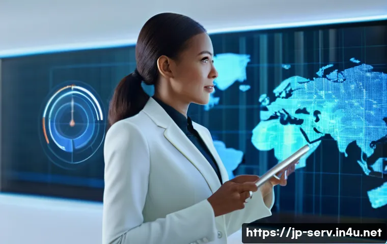 서비스관리사와 최신 기술 활용 트렌드 - **Prompt:** A professional service manager, a woman in her late 30s with neat, modern business attir...